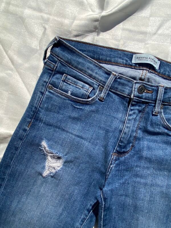 Jeans Banana Republic Premium Denim Skinny Ankle Distressed