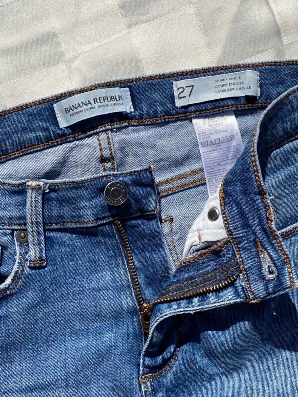 Jeans Banana Republic Premium Denim Skinny Ankle Distressed